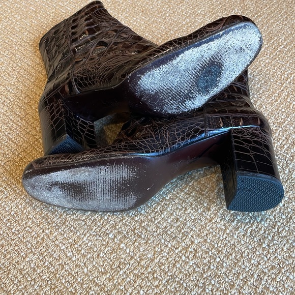 DOLCE & GABBANA HORNBACK BROWN  low boot size 39 1/2 - Picture 5 of 14